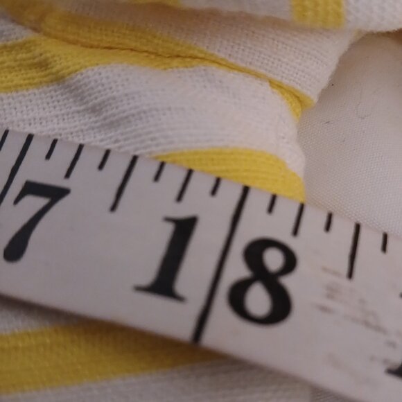 Isaac Mizrahi New York White & Yellow Striped Cotton Blazer - Picture 5 of 12